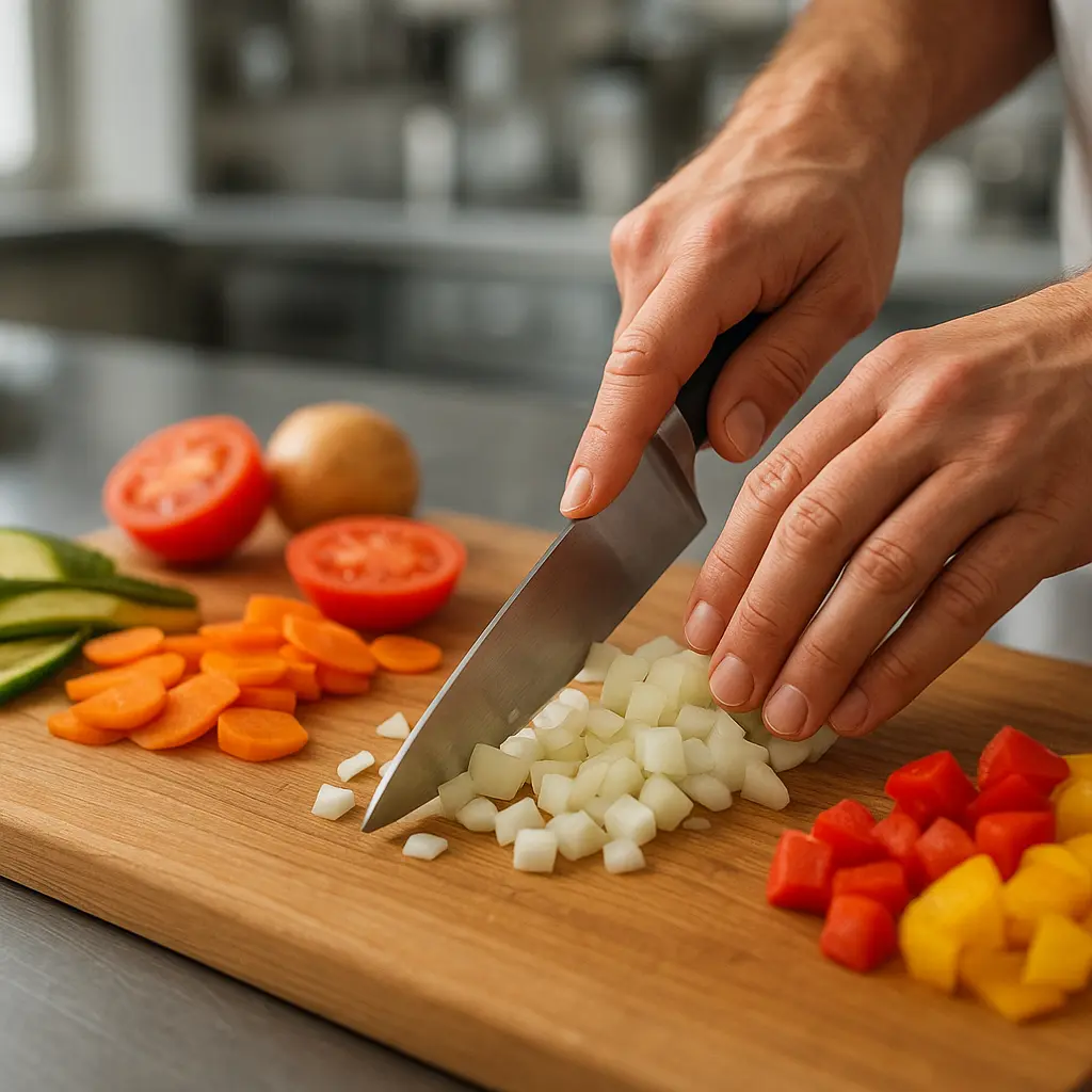 Gemüse schneiden als Kochtechnik